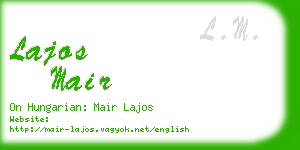 lajos mair business card